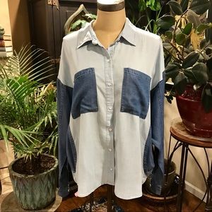 William Rast Chambray Button down shirt